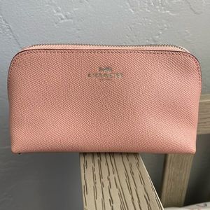COACH pink makeup bag